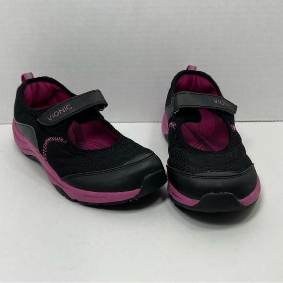 Vionic 334 Sunset Mary Jane Walking Sneakers in Black & Purple/Pink, Size 7 - Picture 2 of 11